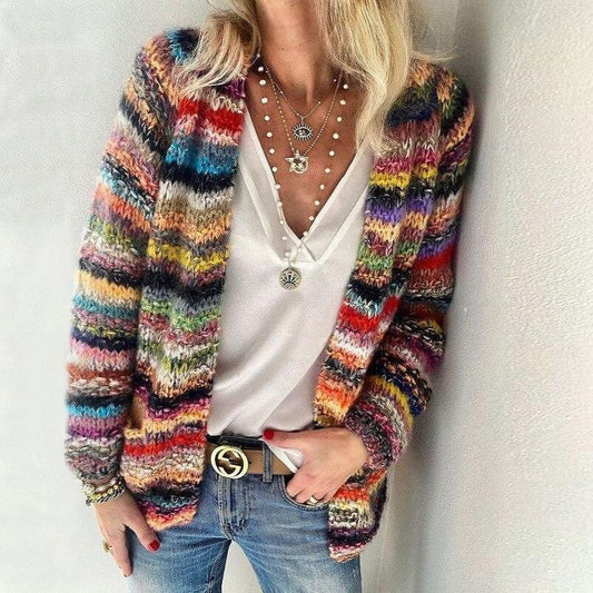 Lina - Multicoloured Warm vest voor dames