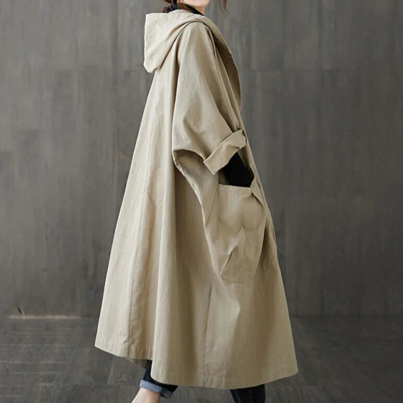Celina - Oversized trench coat met grote zijzakken