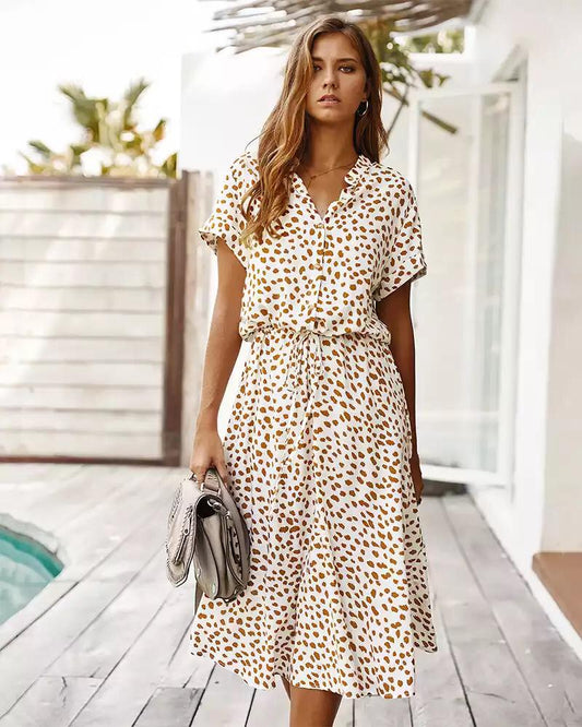 Anais - Elegante jurk met luipaardmotief